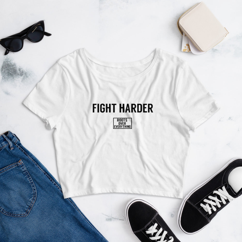 Fight Harder Women’s Crop Tee